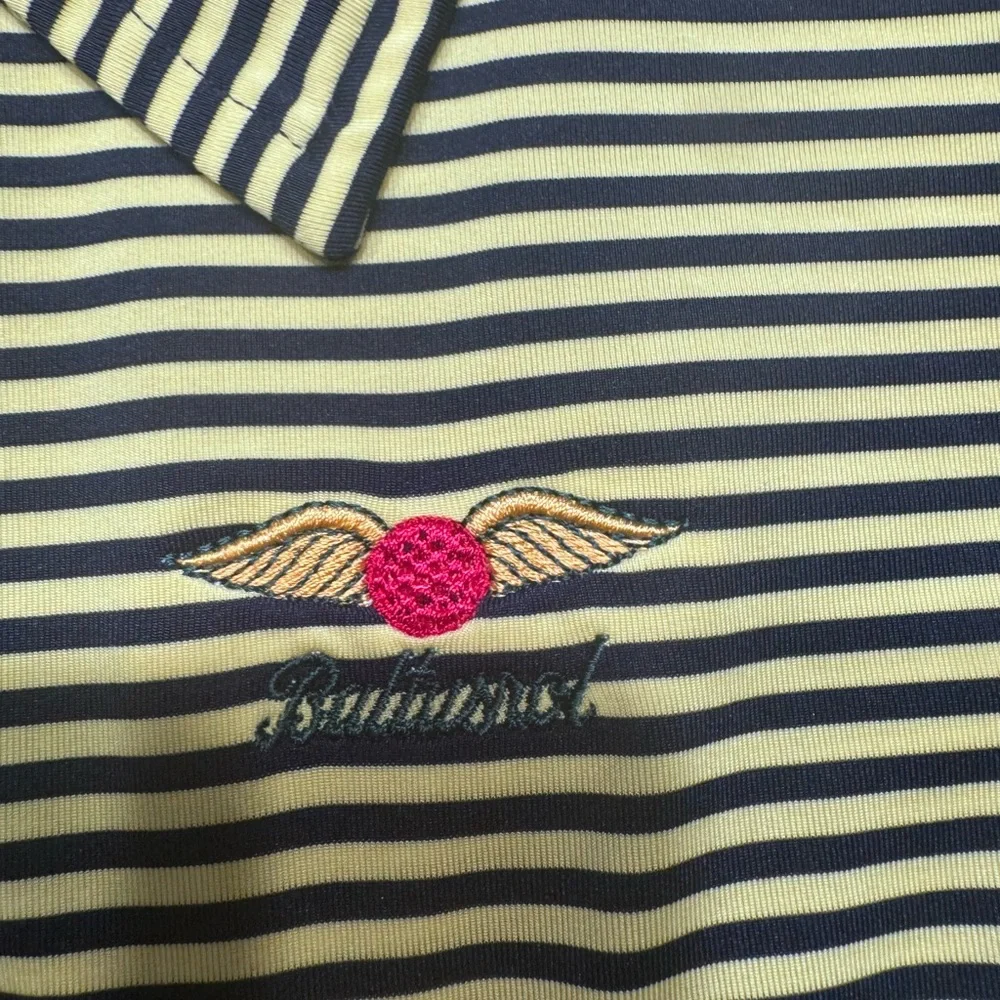 Ralph Lauren RLX Striped Yellow and Black Golf Polo